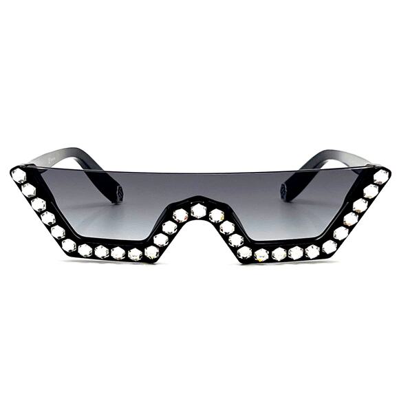 NEW!!! PHILIPP PLEIN Sunglasses Plein Crystal Lux SPP031S Col.0700 Authentic - Picture 3 of 13